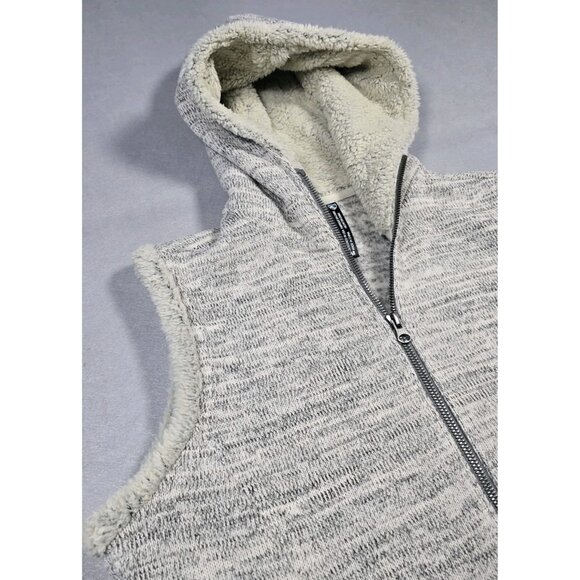 KUHL Women’s Alaska Vest Medium-P Heather Gray Hooded Fleece Full Zip - Picture 5 of 16